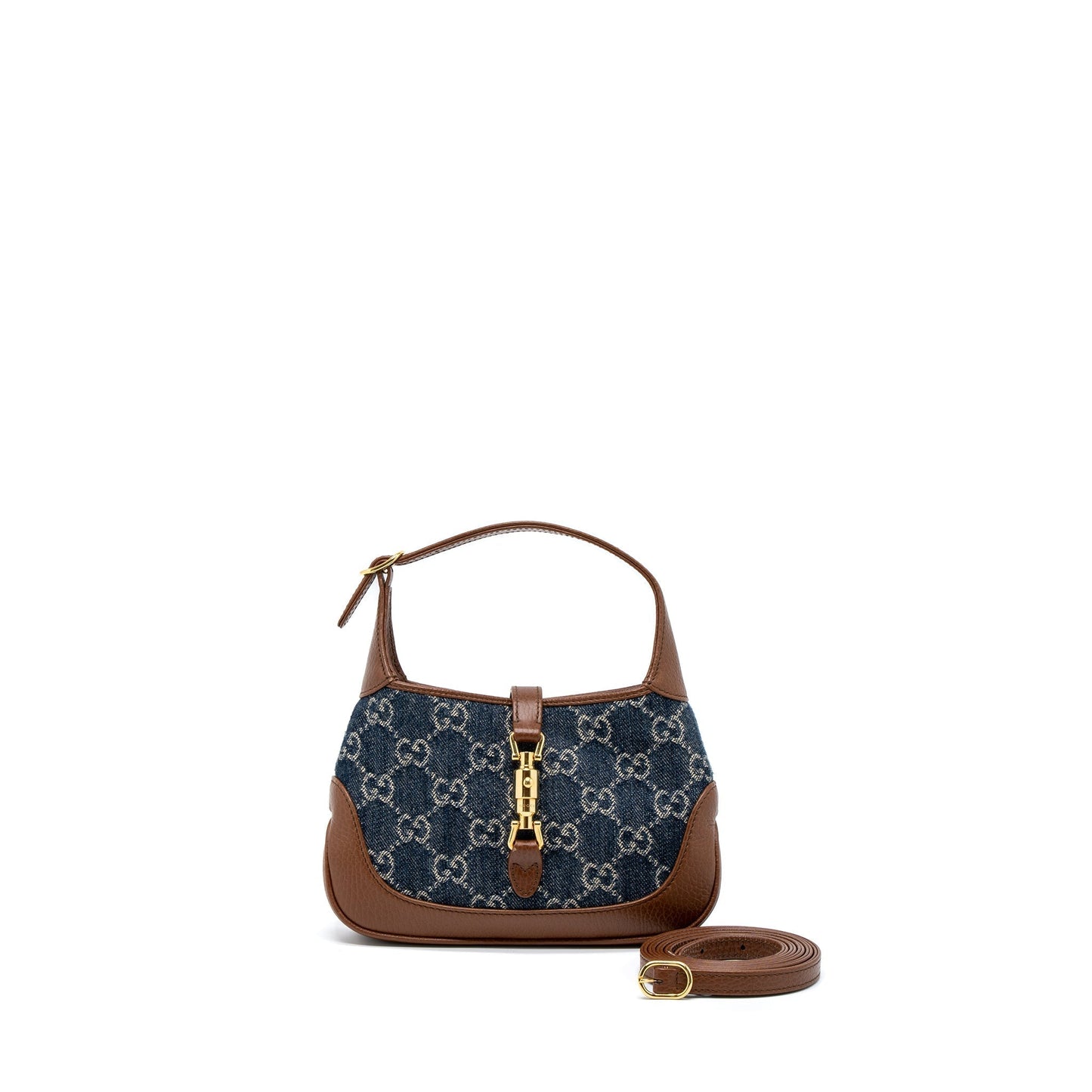 Gucci Mini Jackie Bag Denim Brown Travel Bag