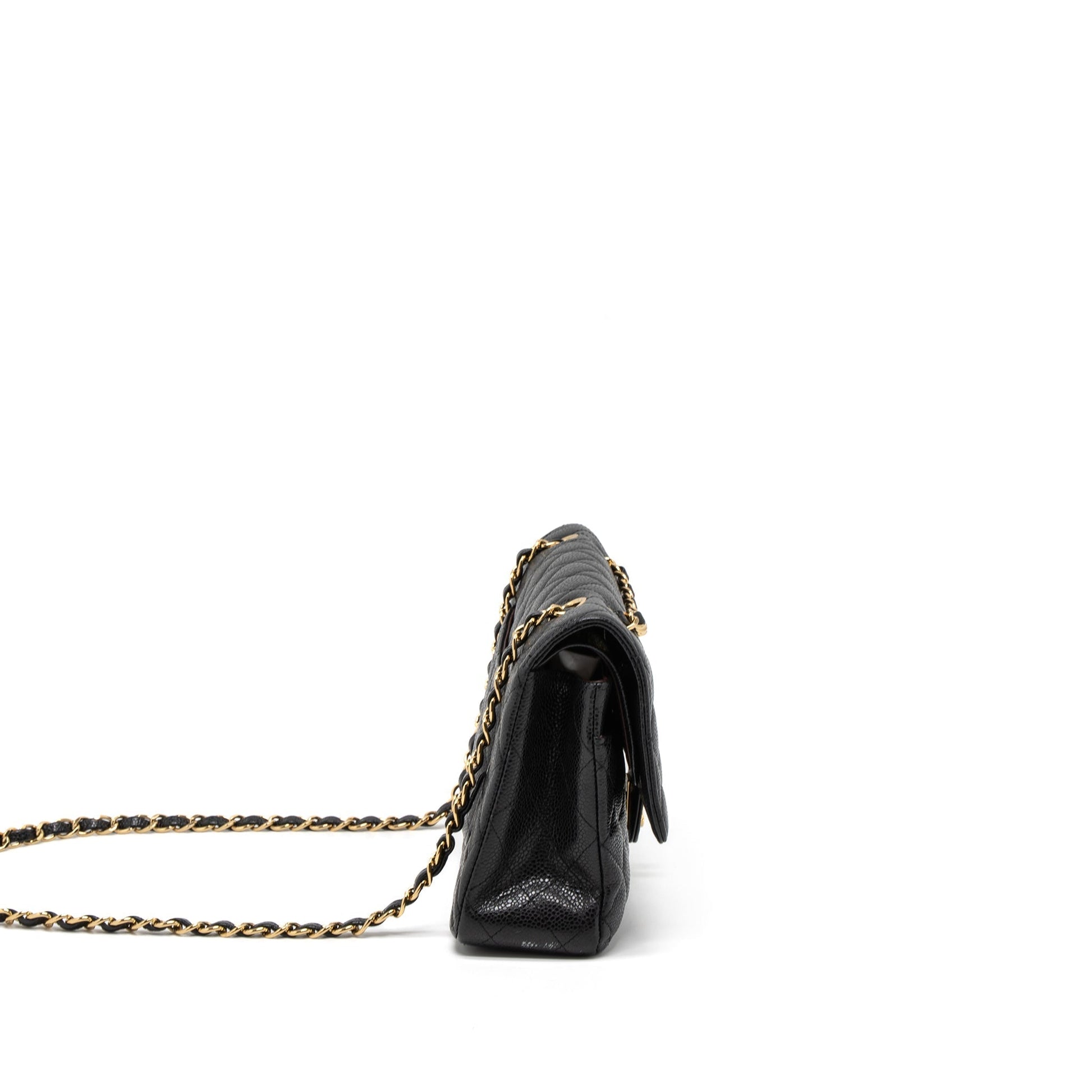 Chanel Classic Double Flap Caviar GHW Black Shoulder Bag Ghw 9