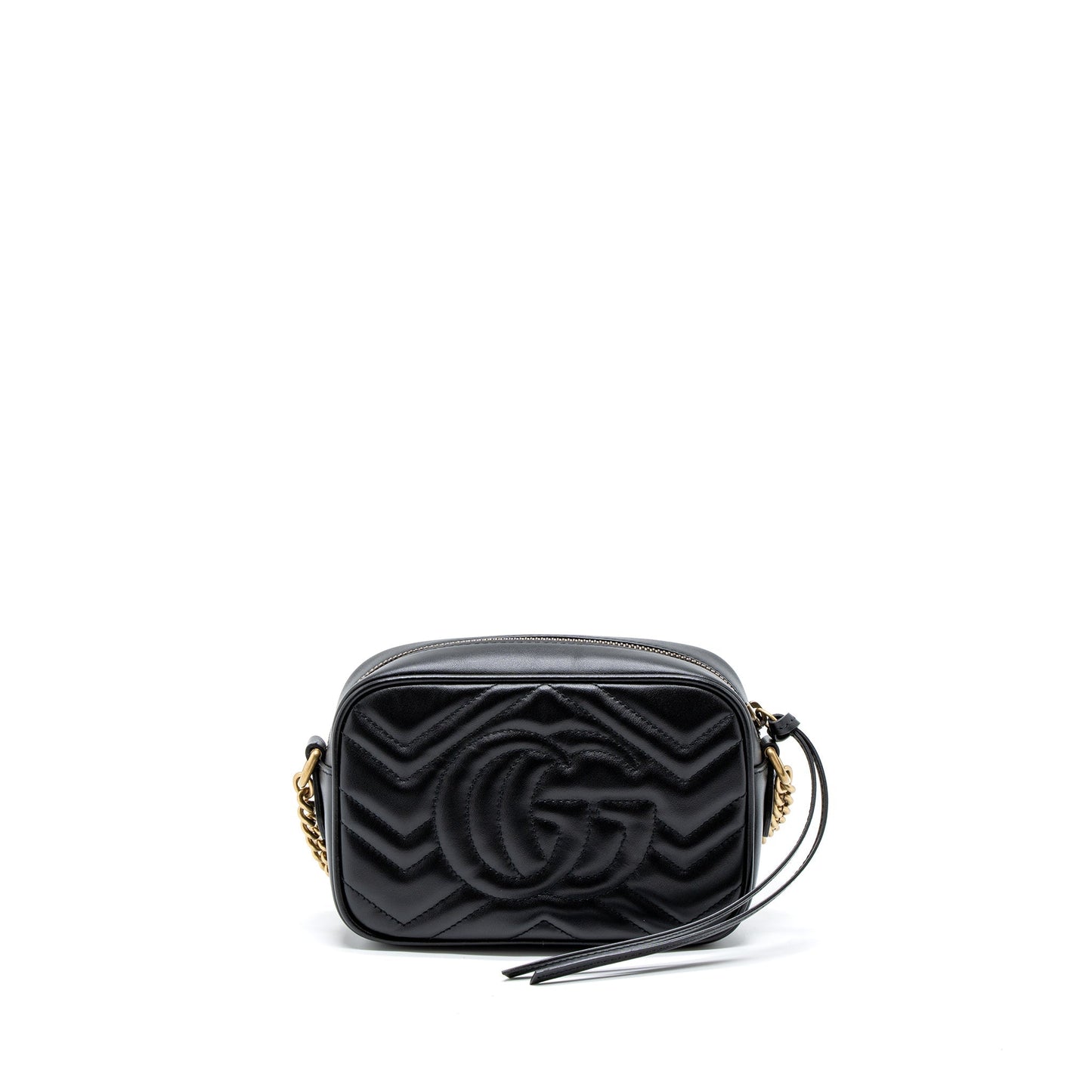 Gucci Marmont Bag Calfskin Matelasse Black Travel Bag
