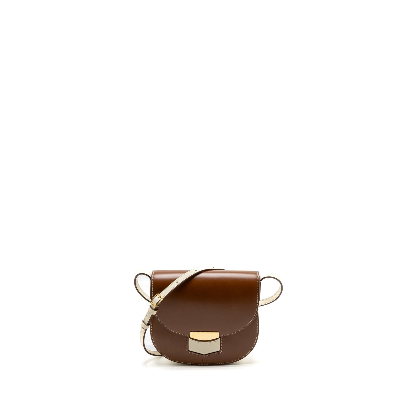 Celine Trotteur Purse Calfskin Multicolour Handbag Brown Small Travel Bag