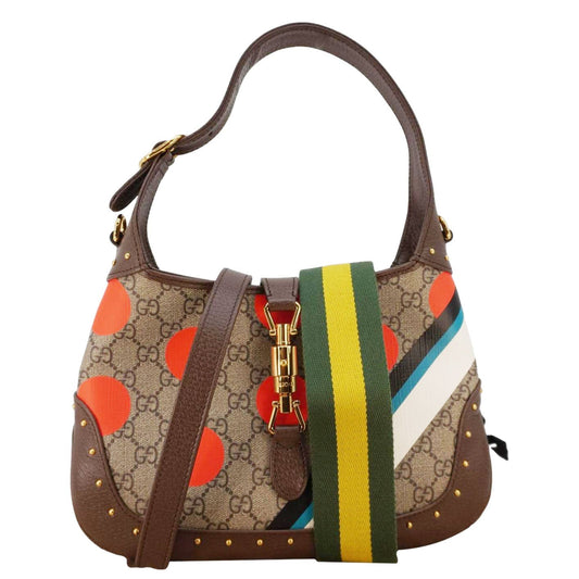 Gucci Jackie Supreme Shoulder Bag Canvas Beige