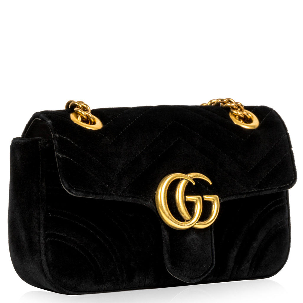 Gucci Velvet Marmont Shoulder Bag 3