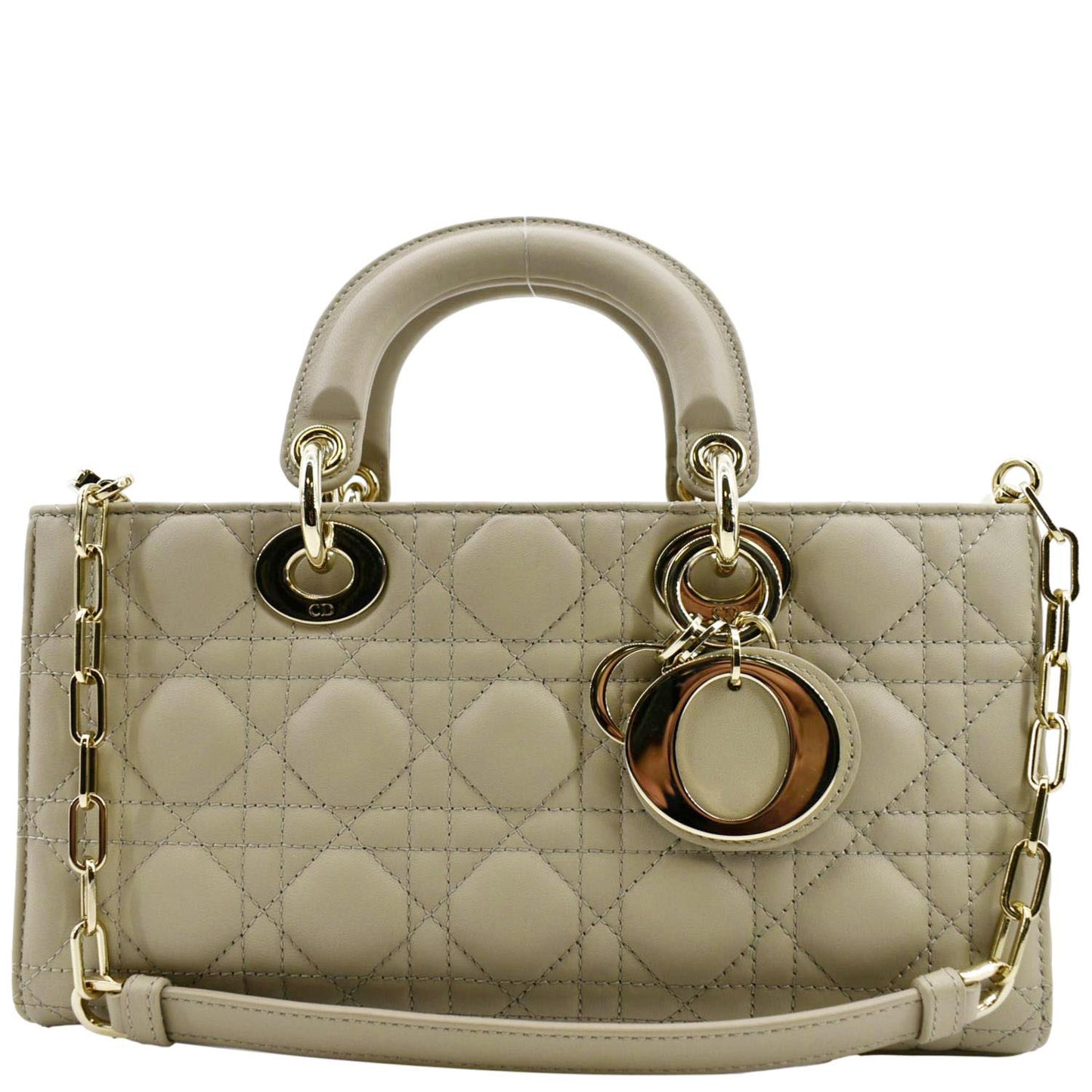 Dior Lady D Joy Cannage Lambskin Shoulder Bag Medium Chain