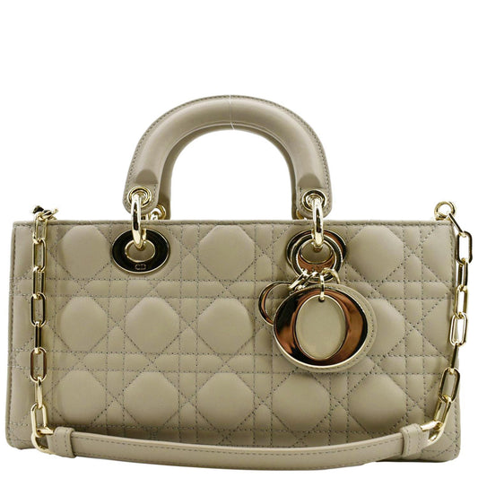 Dior Lady D Joy Cannage Lambskin Shoulder Bag Medium Chain