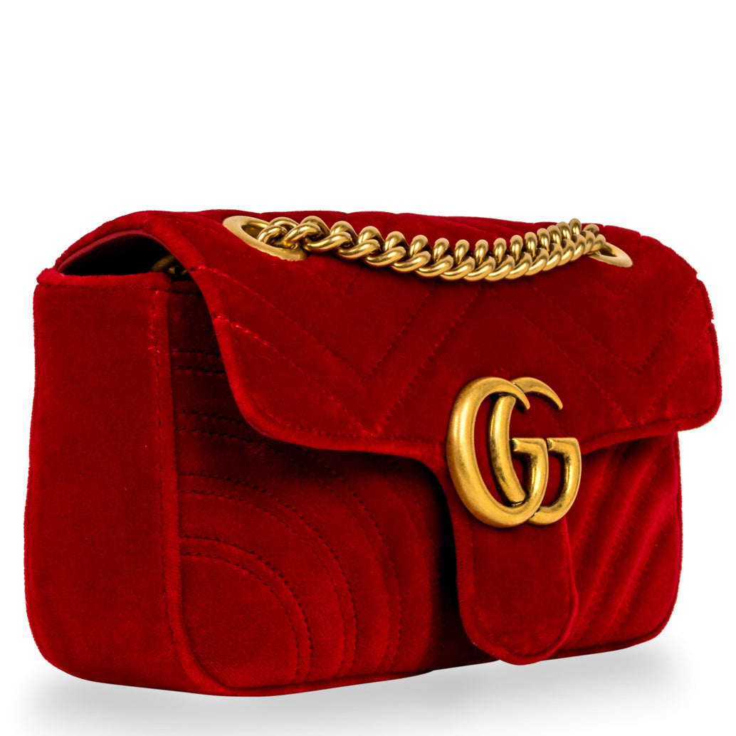 Gucci Velvet Marmont Shoulder Bag Mini