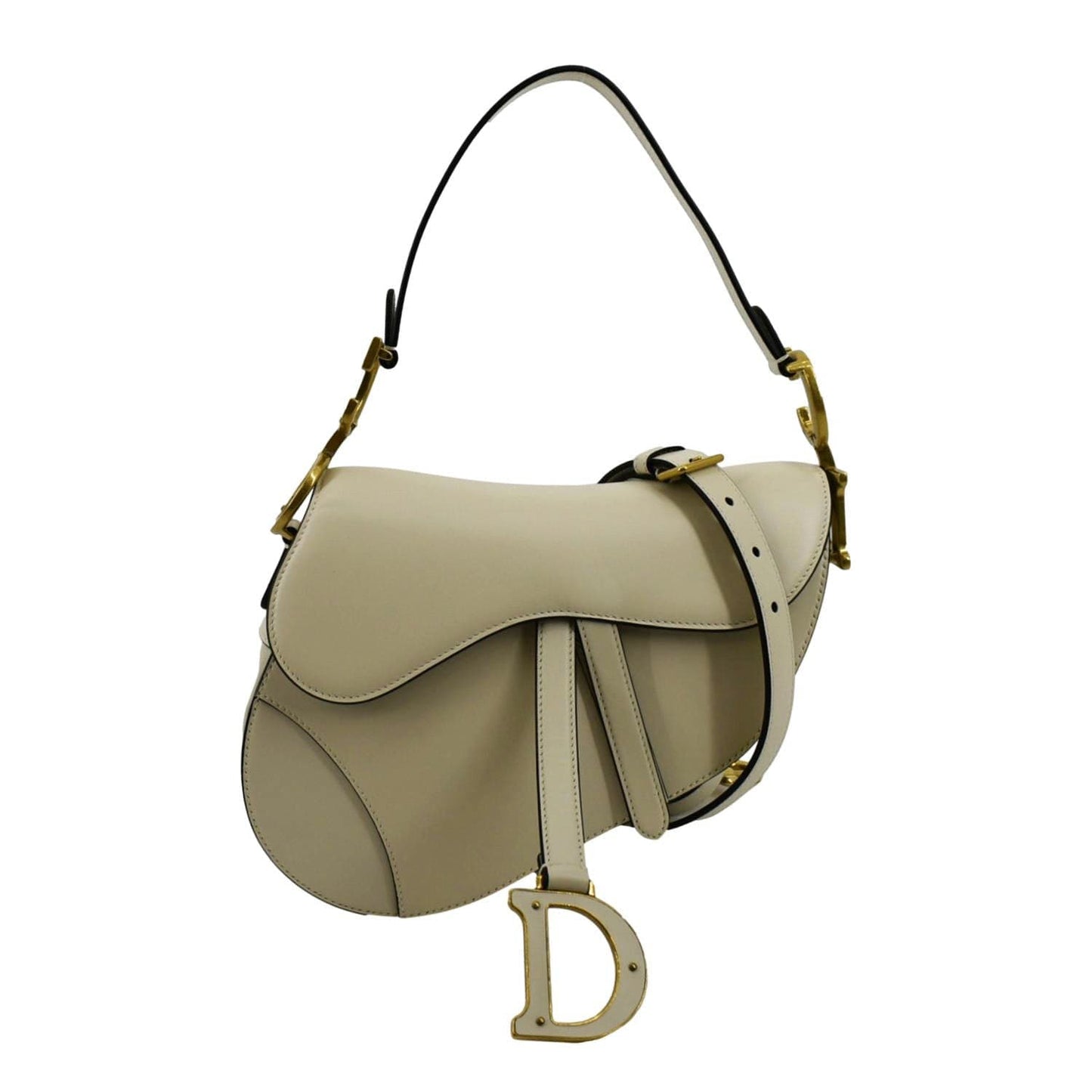 Dior Saddle Smooth Calfskin Satchel Shoulder Bag Dusty Ivory Leather Satchel Bag