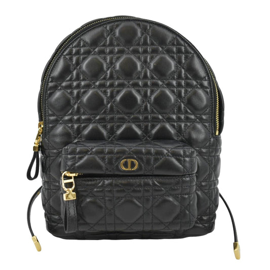 Dior Cannage Backpack Handbag Leather Quilted