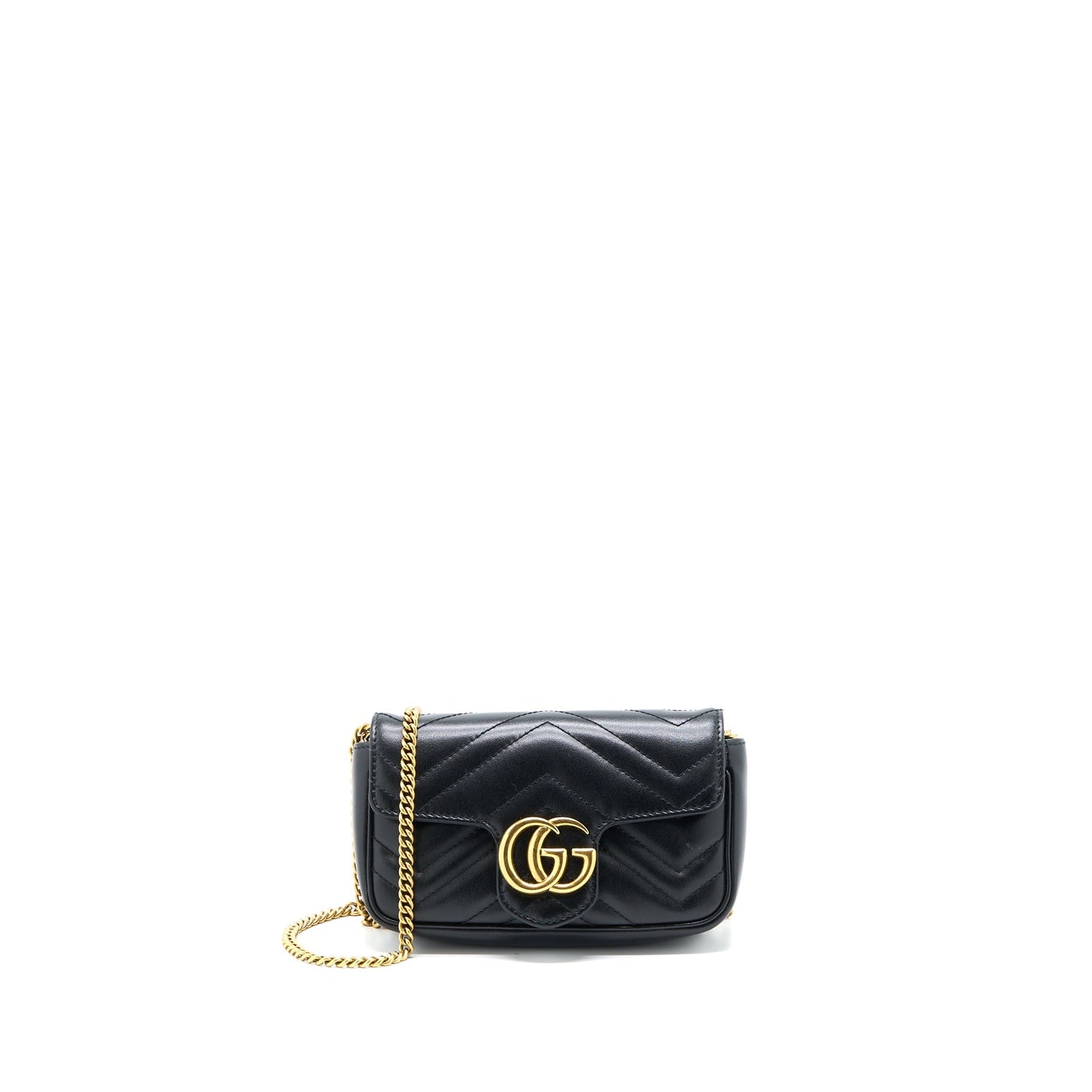 Gucci Marmont Super Bag Calfskin Black Mini Travel Bag