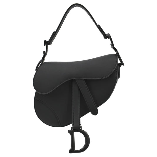Dior Saddle Calfskin Satchel Bag Leather Black