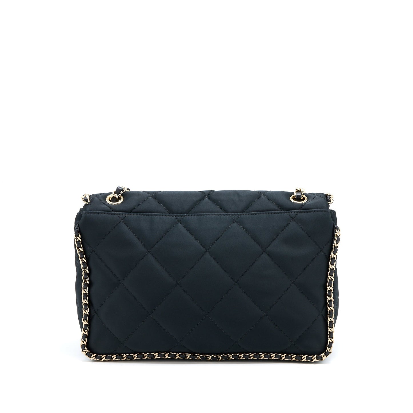 Chanel Seasonal Flap Fabric GHW Black Shoulder Bag