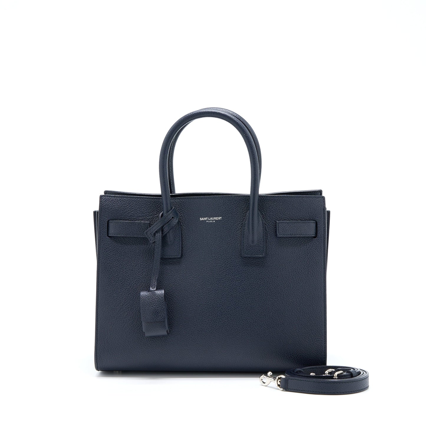 YSL Saint Laurent Baby Sac De Jour Calfskin Navy Travel Travel Bag
