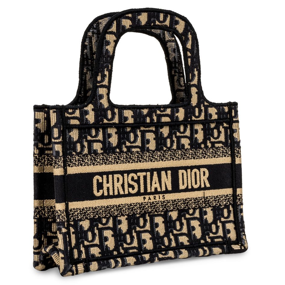 Dior Christian Book Tote Oblique Canvas Mini Tote Bag