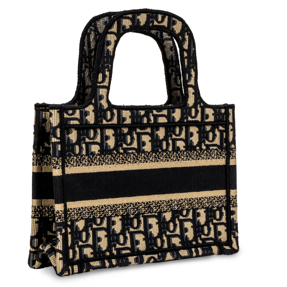 Dior Christian Book Tote Oblique Canvas Mini Tote Bag