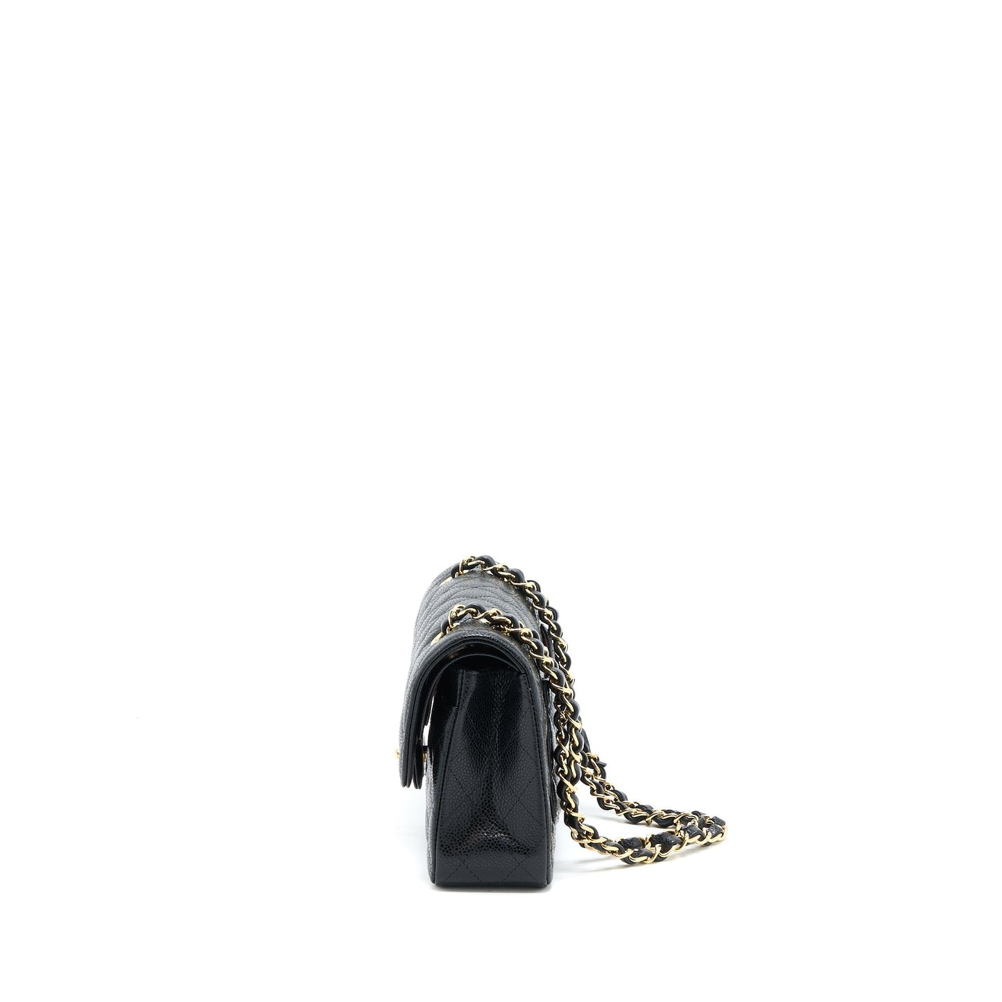 Chanel Classic Double Flap Caviar GHW Microchip Black Small Shoulder Bag Microchip 1