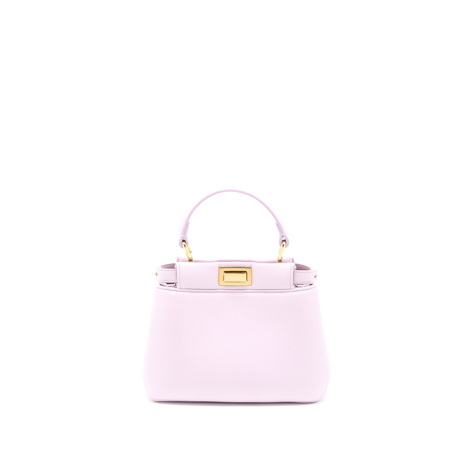Fendi Peekaboo Iconic Nappa Light Handbag Purple Travel Bag