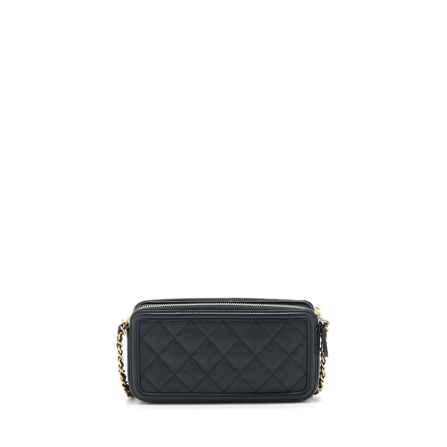 Chanel Filigree Long On Caviar GHW Black Wallet Case