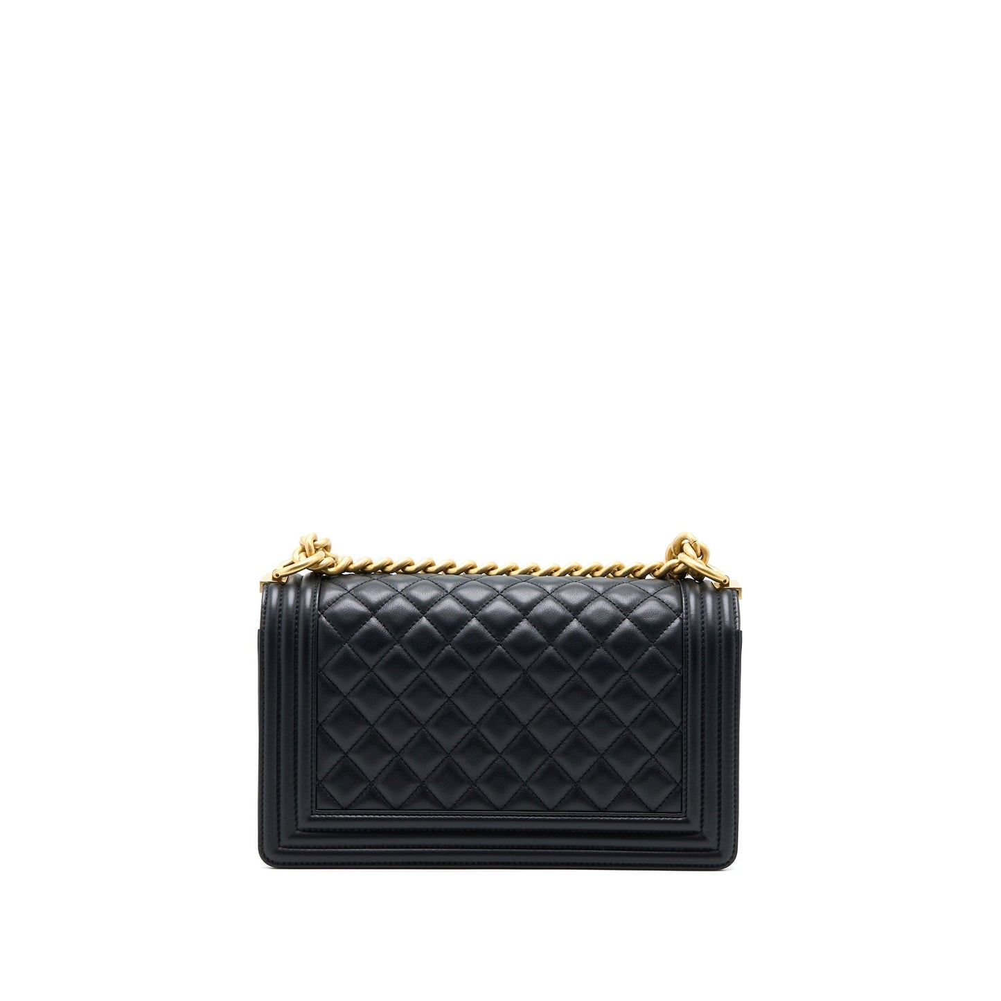 Chanel Boy Calfskin GHW Microchip Black Handbag