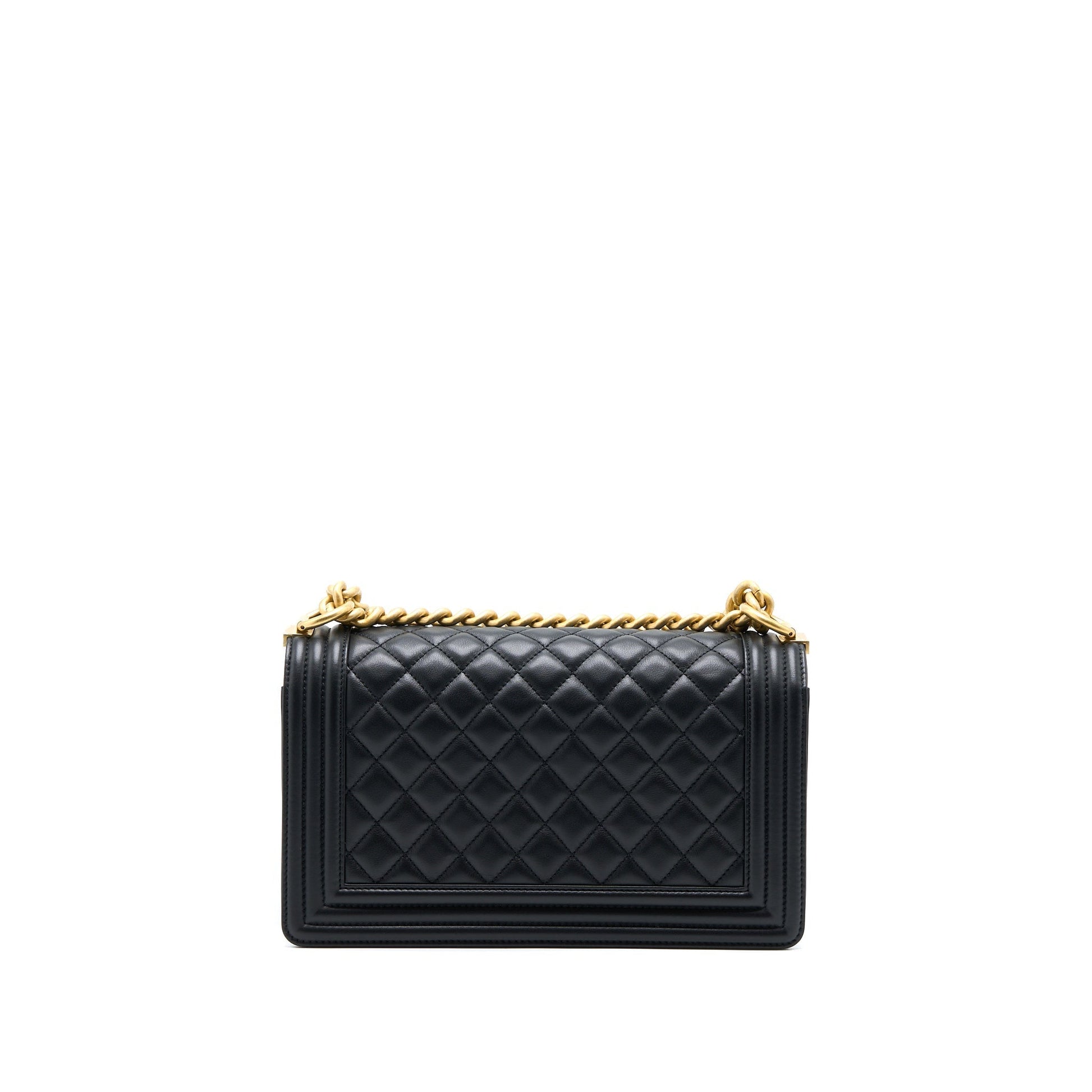 Chanel Boy Calfskin GHW Microchip Black Handbag