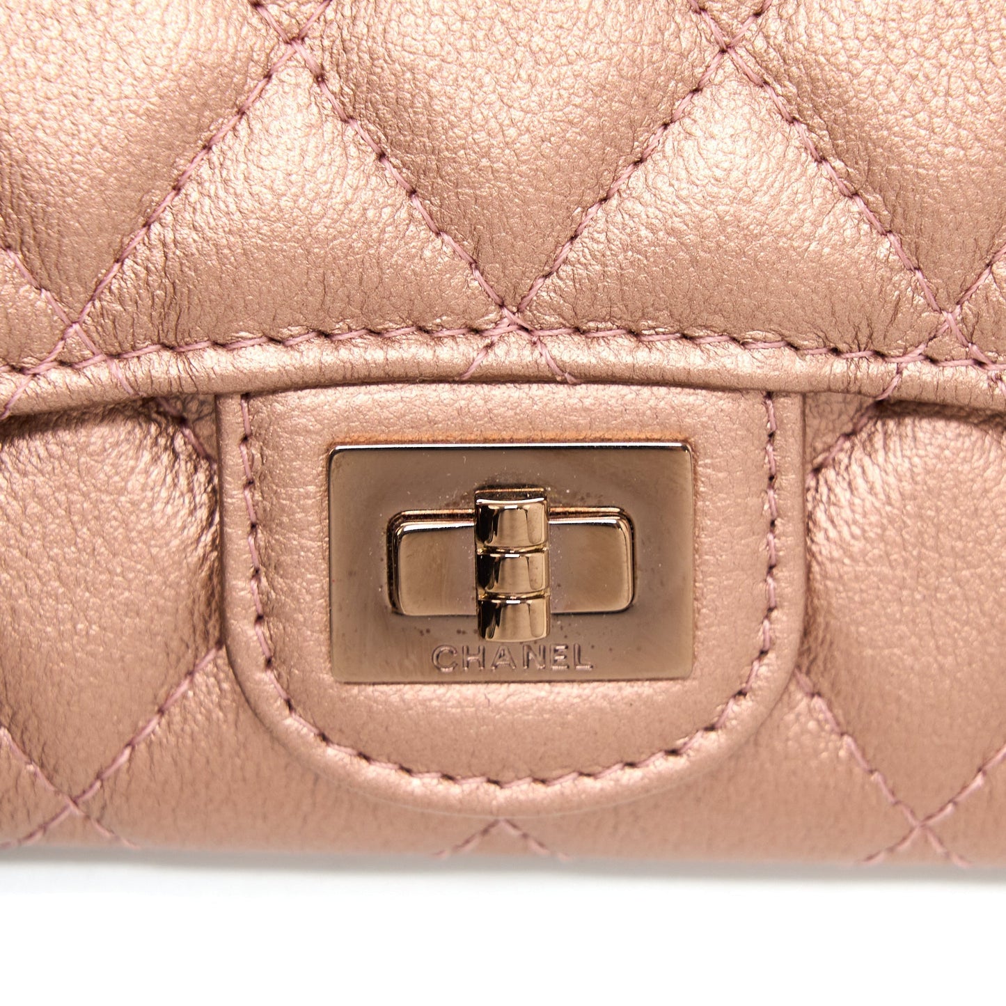 Chanel 2.55 Reissue Flap Card Holder Gold Wallet Case