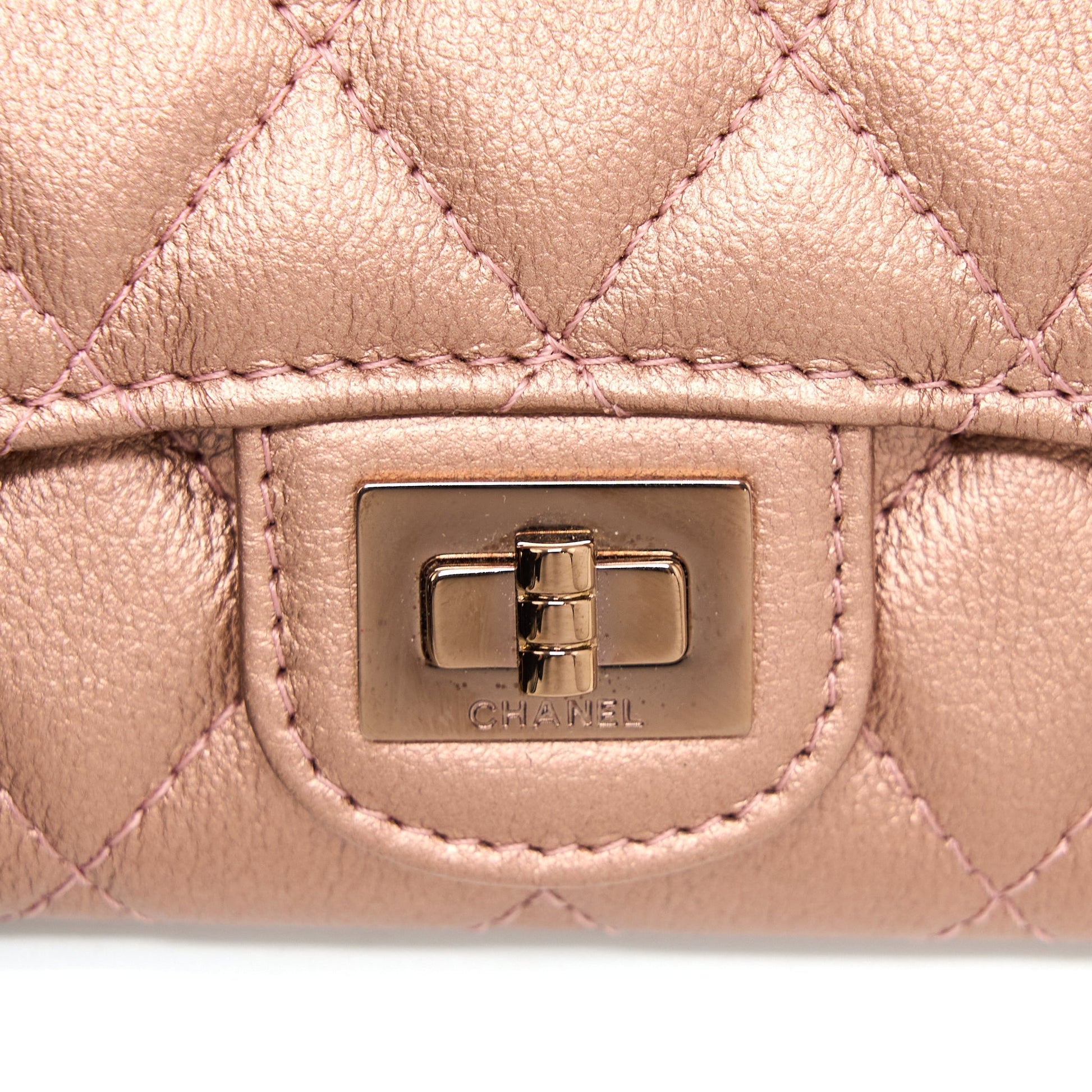 Chanel 2.55 Reissue Flap Card Holder Gold Wallet Case