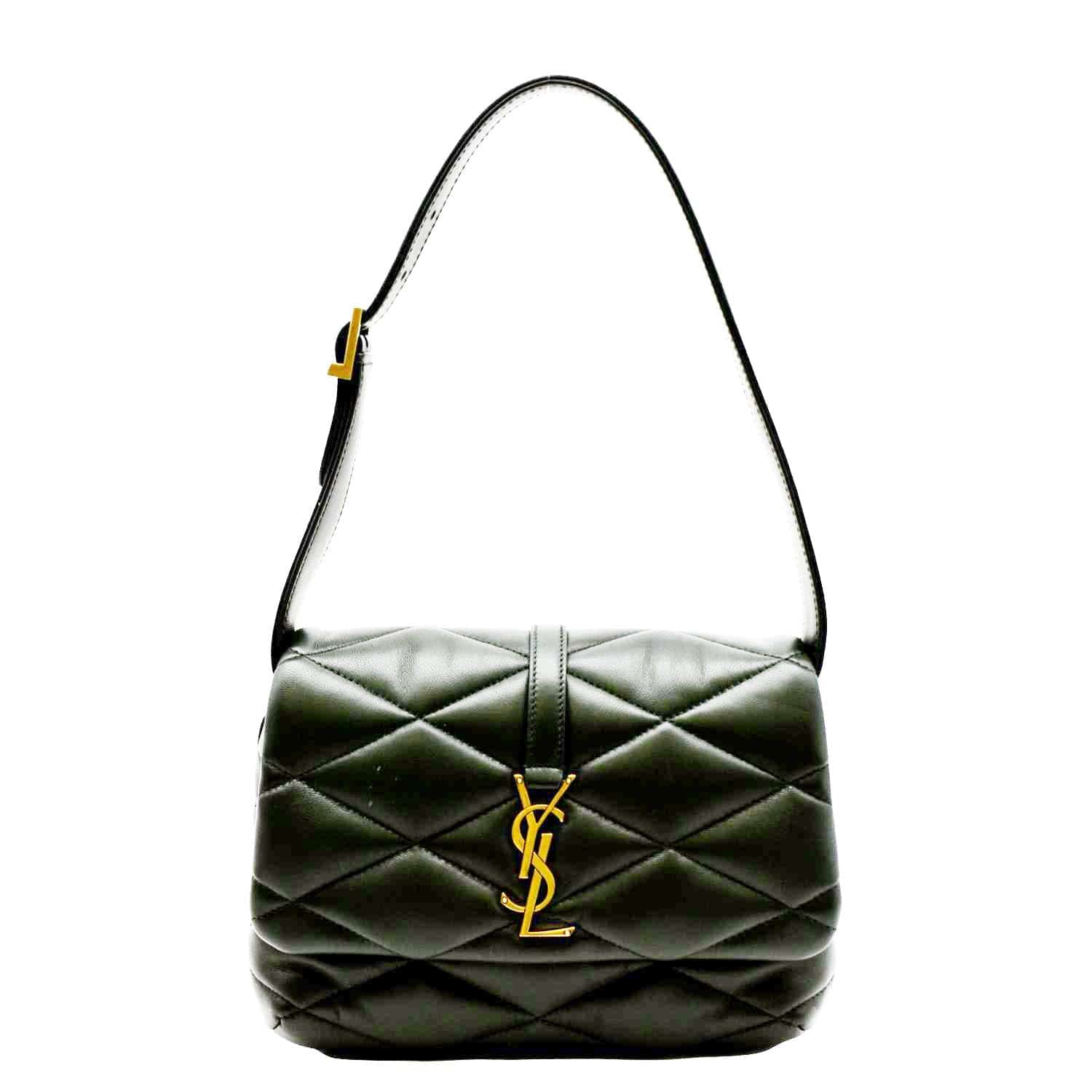 YSL Saint Laurent Saint Le Lambskin Hobo Bag Leather Quilted Shoulder Bag