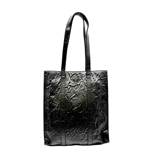 Antique Nappa Tote Handbag Leather Black Tote Bag
