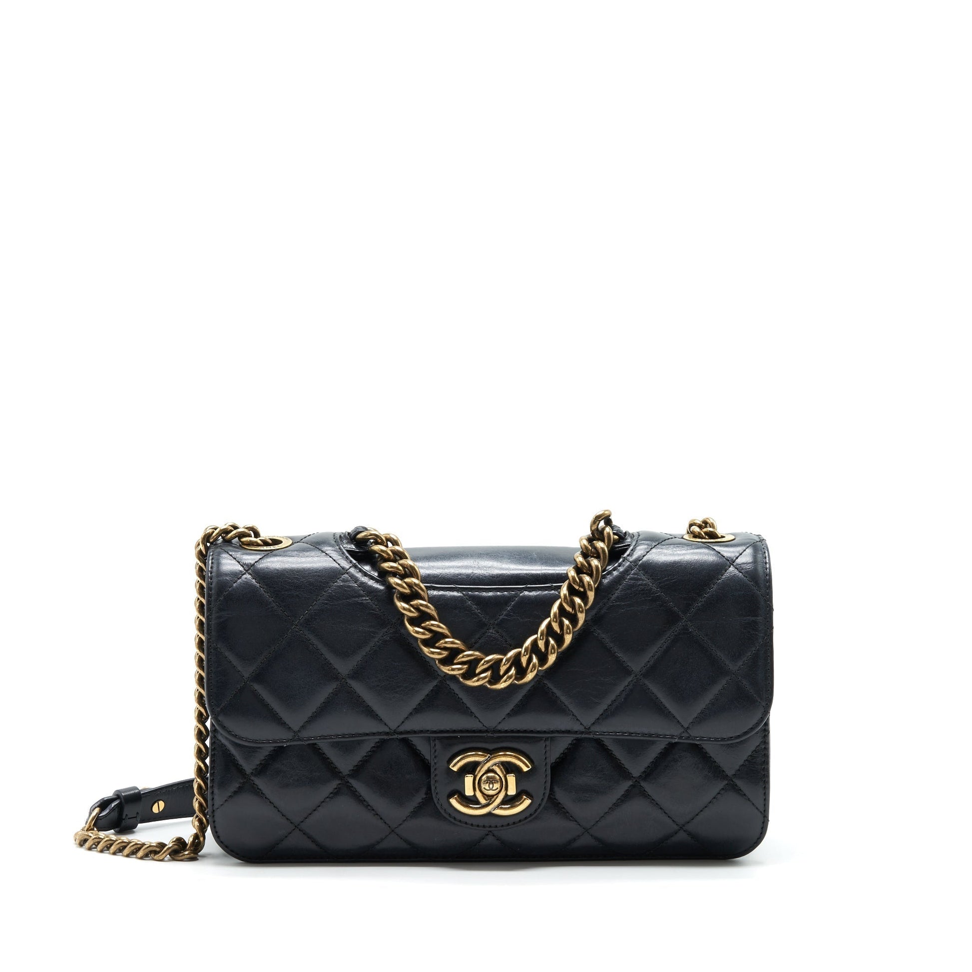 Chanel Perfect Edge Flap Calfskin Ruthenium GHW Grey Shoulder Bag