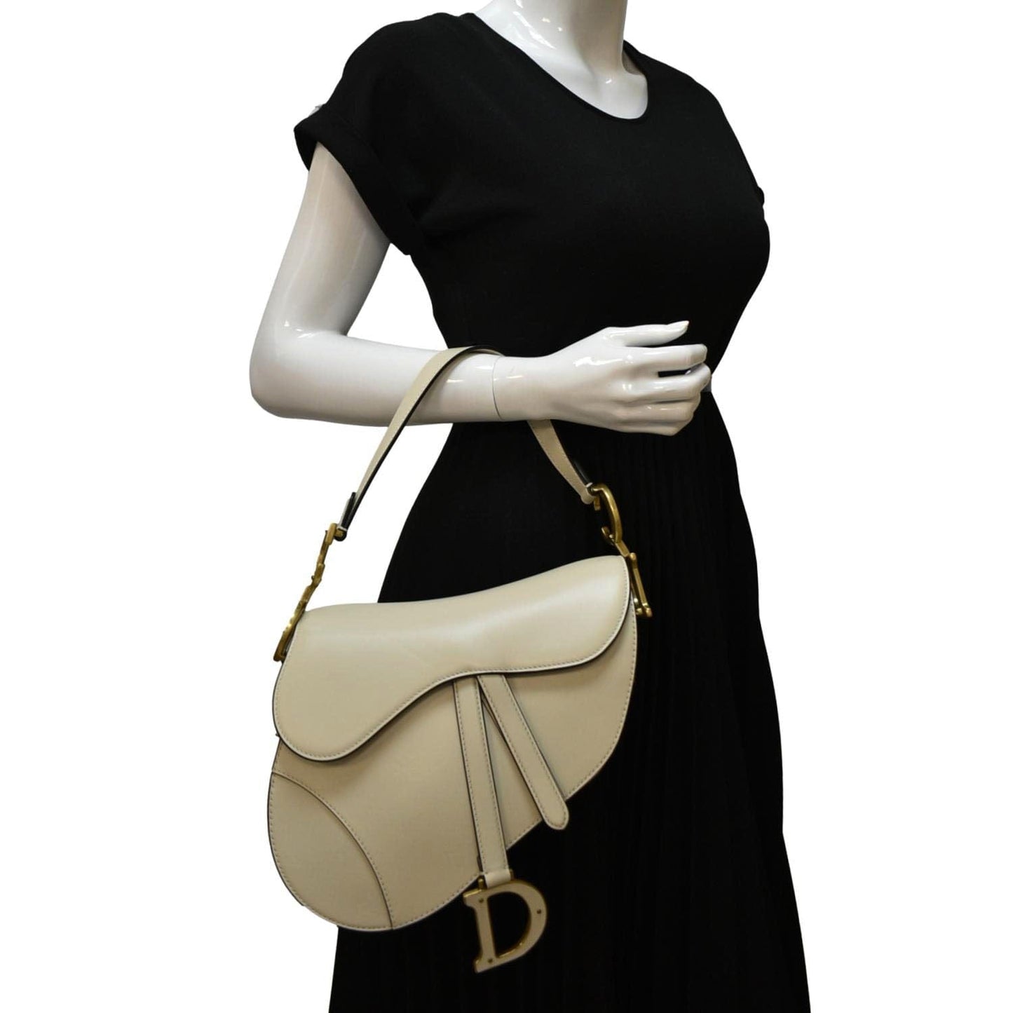 Dior Saddle Smooth Calfskin Satchel Shoulder Bag Dusty Leather