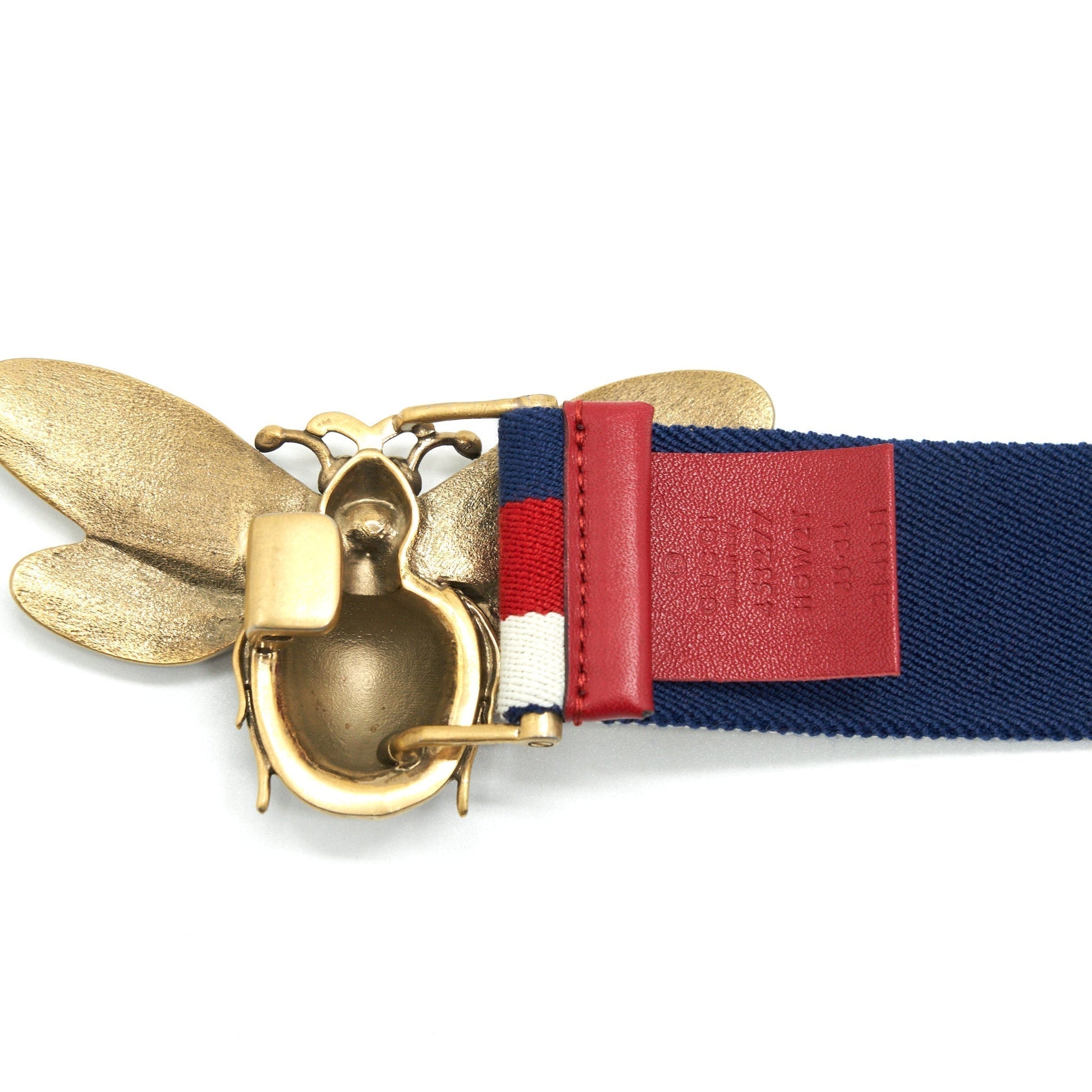 Gucci Web Belt With Bee Handbag Blue Red Accessory