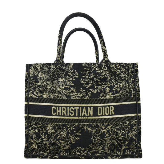 Dior Book Oblique Embroidered Tote Bag Multicolor Canvas