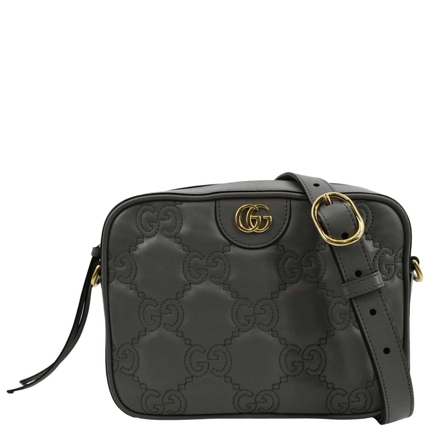Gucci Crossbody Bag Dusty Grey Leather Matelasse