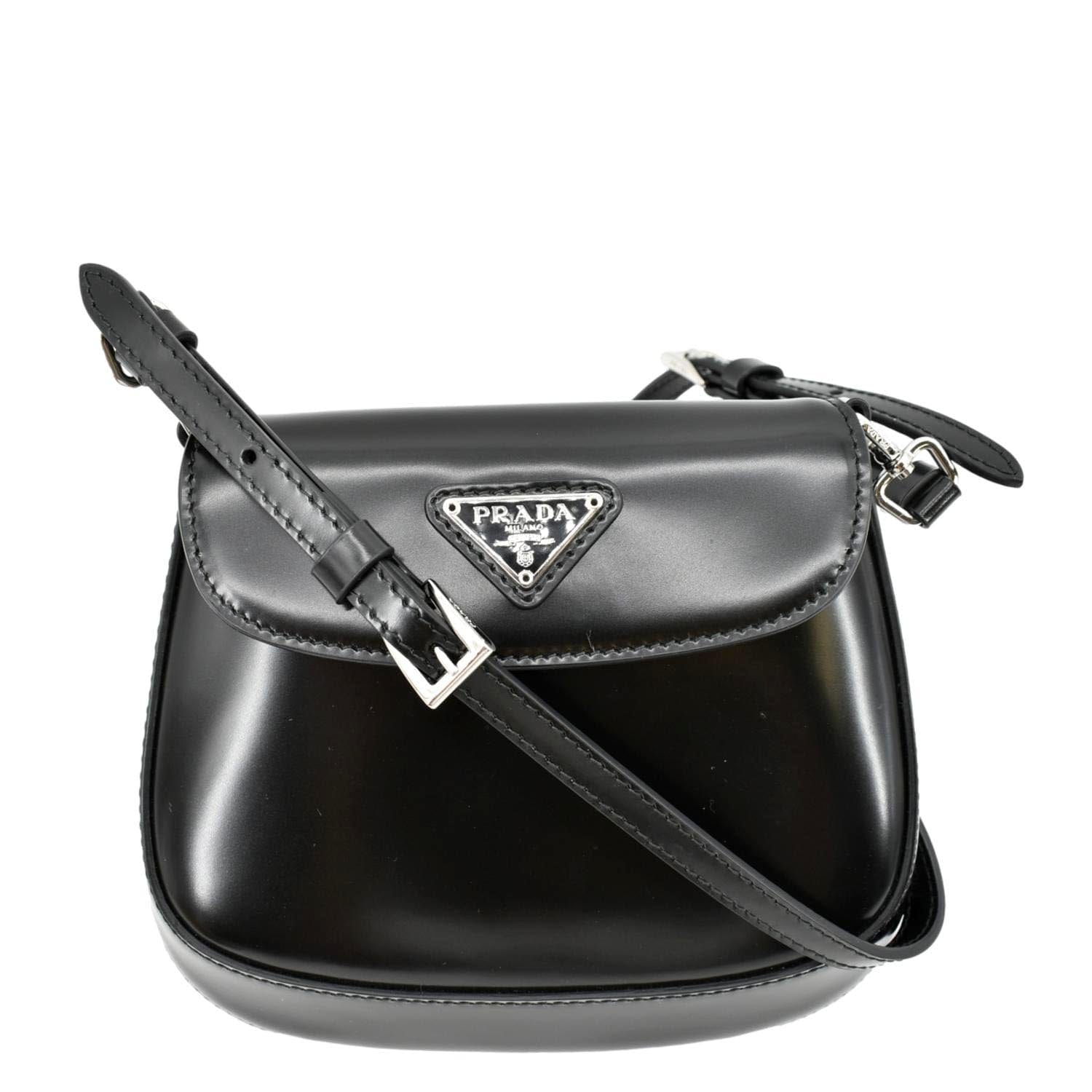 Cleo Brushed Crossbody Bag Leather Black