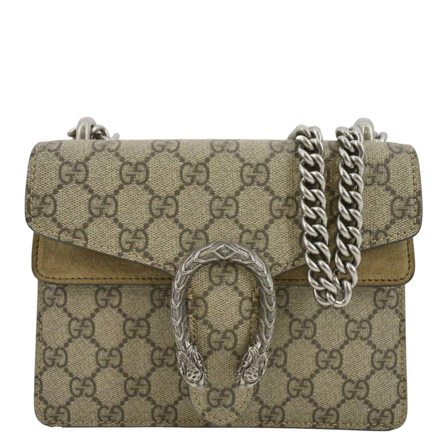 Gucci Dionysus Supreme Crossbody Bag Canvas Beige Bag 421970