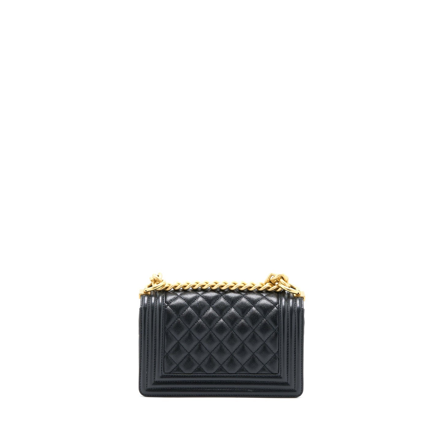 Chanel Boy Caviar GHW Black Small Handbag Ghw 3