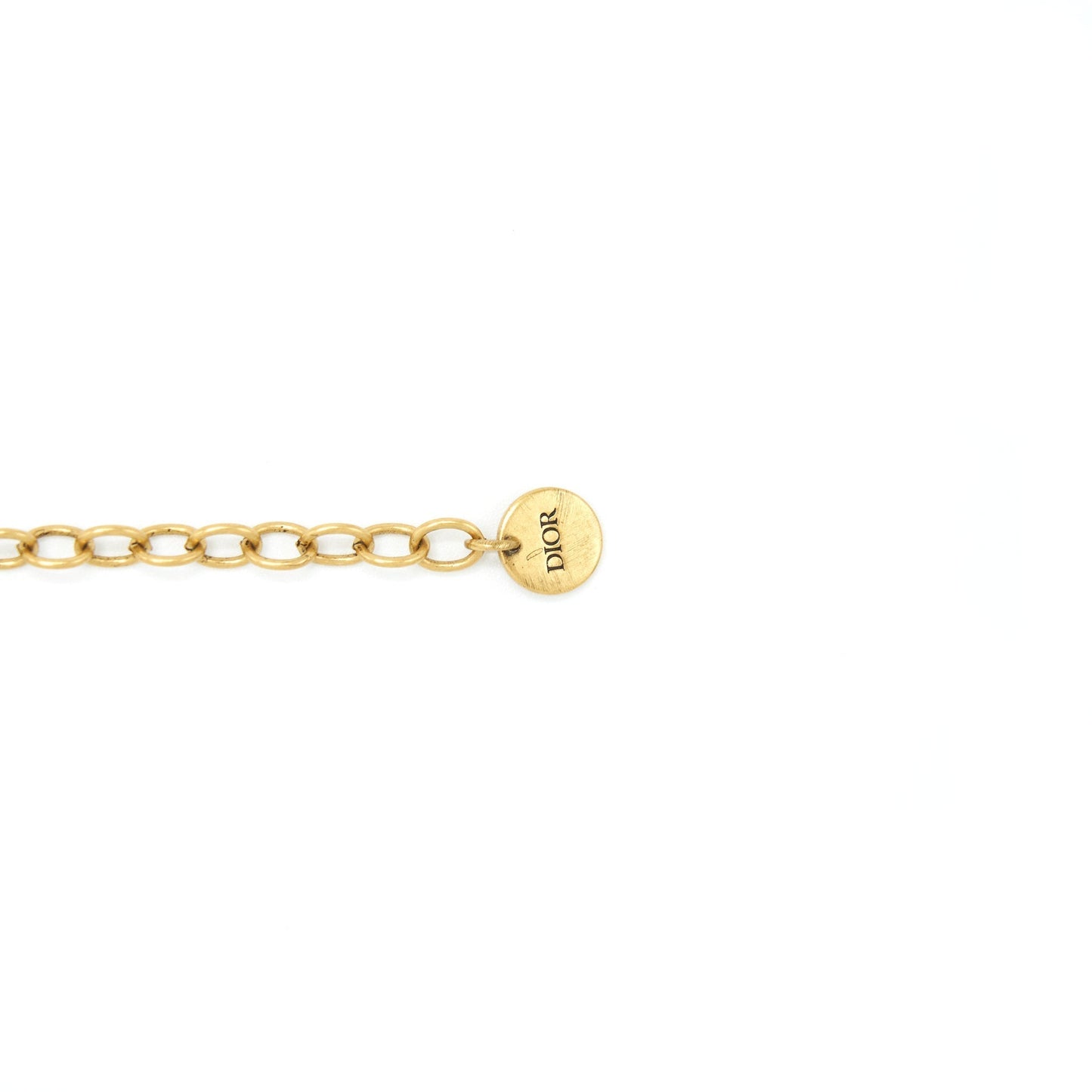 Dior JâA Choker Antique Finish Metal Handbag Gold Travel Bag