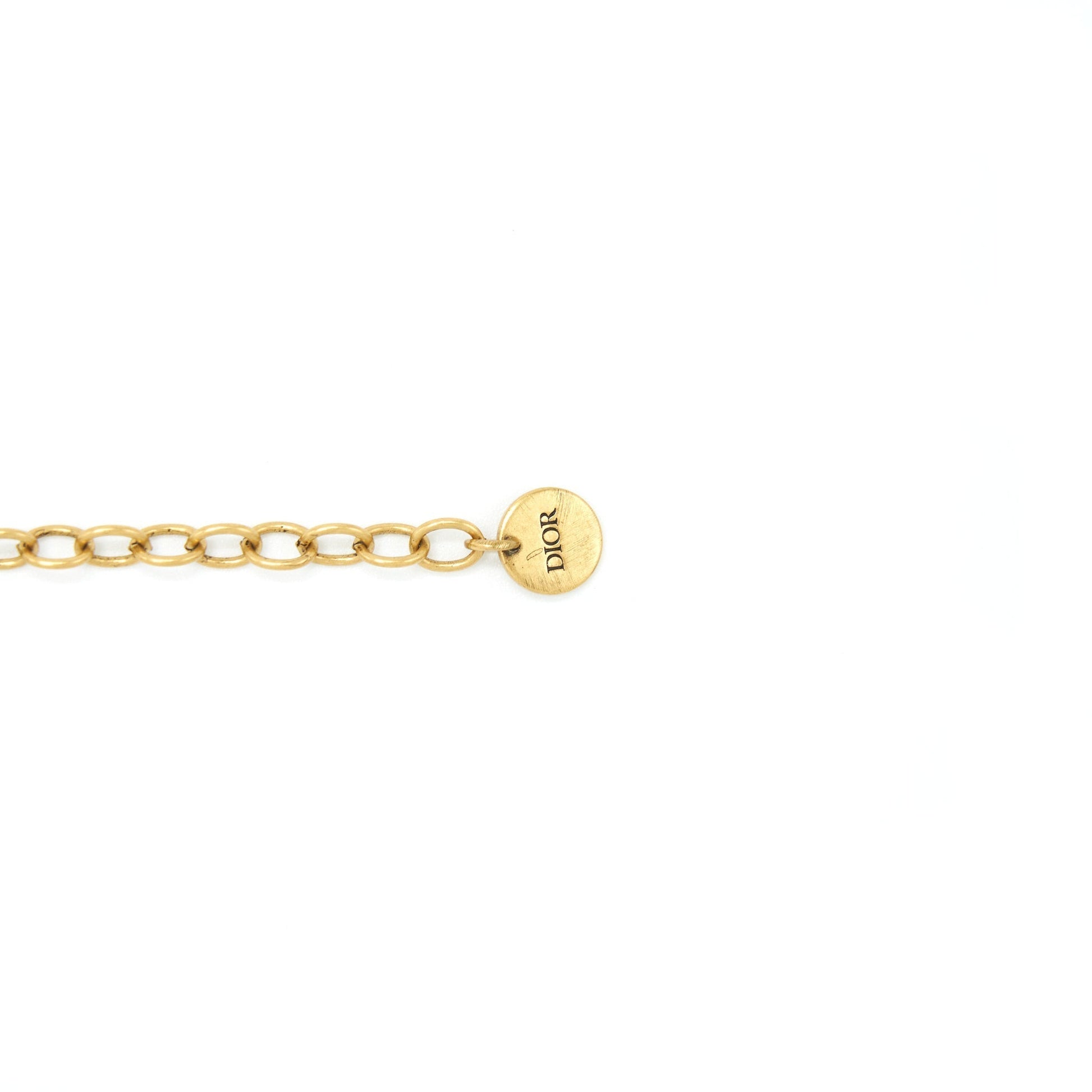 Dior JâA Choker Antique Finish Metal Handbag Gold Travel Bag