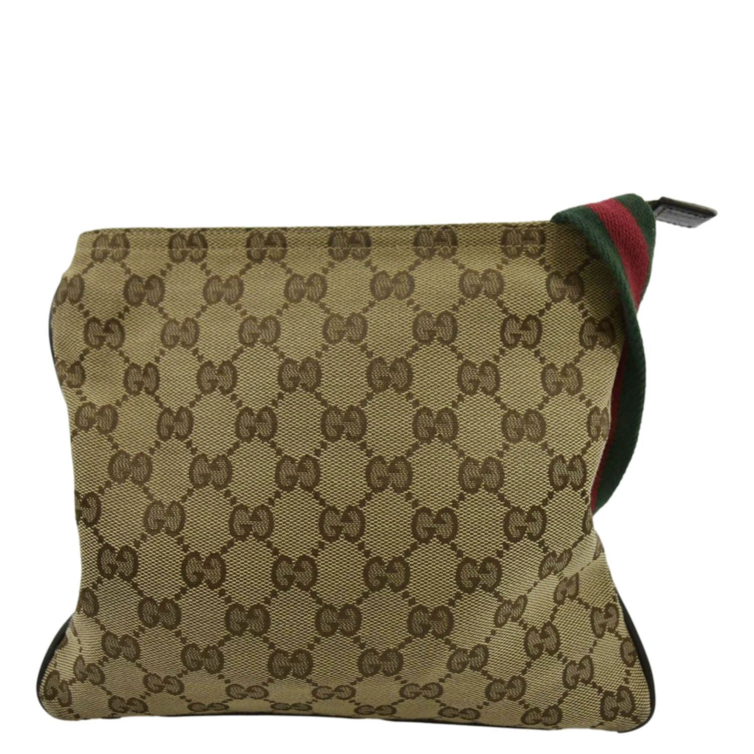 Gucci Web Small Messenger Bag Canvas Monogram Crossbody Bag