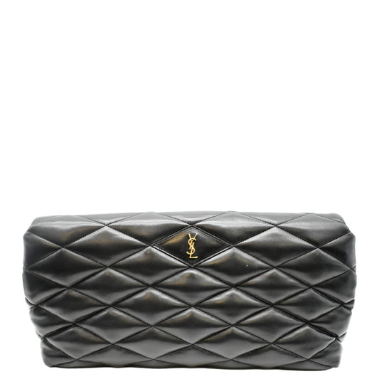 YSL Saint Laurent Saint Sade Large Clutch Bag Leather Quilted