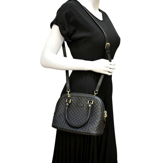 Gucci Dome Crossbody Bag Leather Black