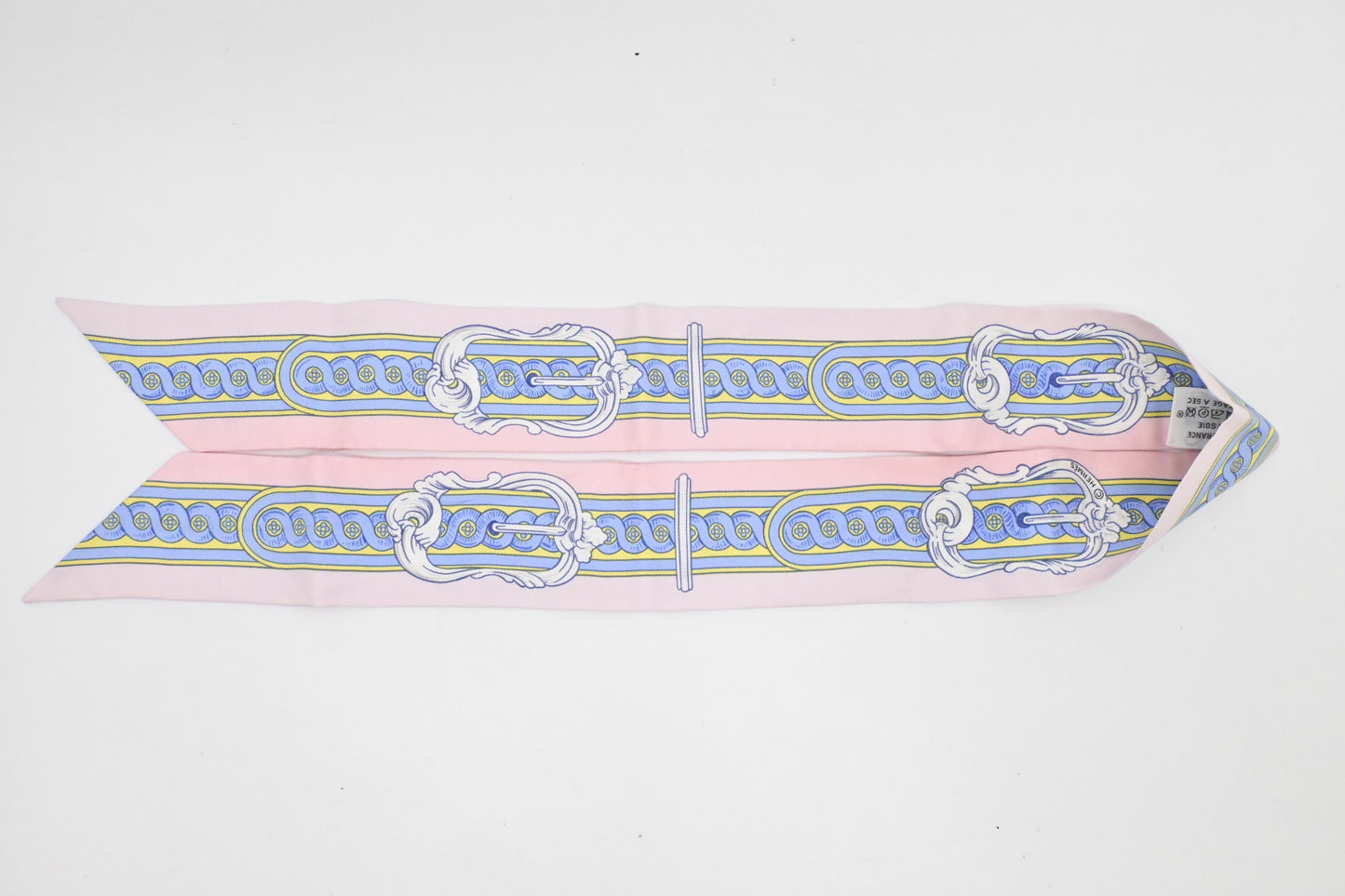 Hermes 'Bride De Cour' Twilly In Silk Handbag Pink Travel Bag