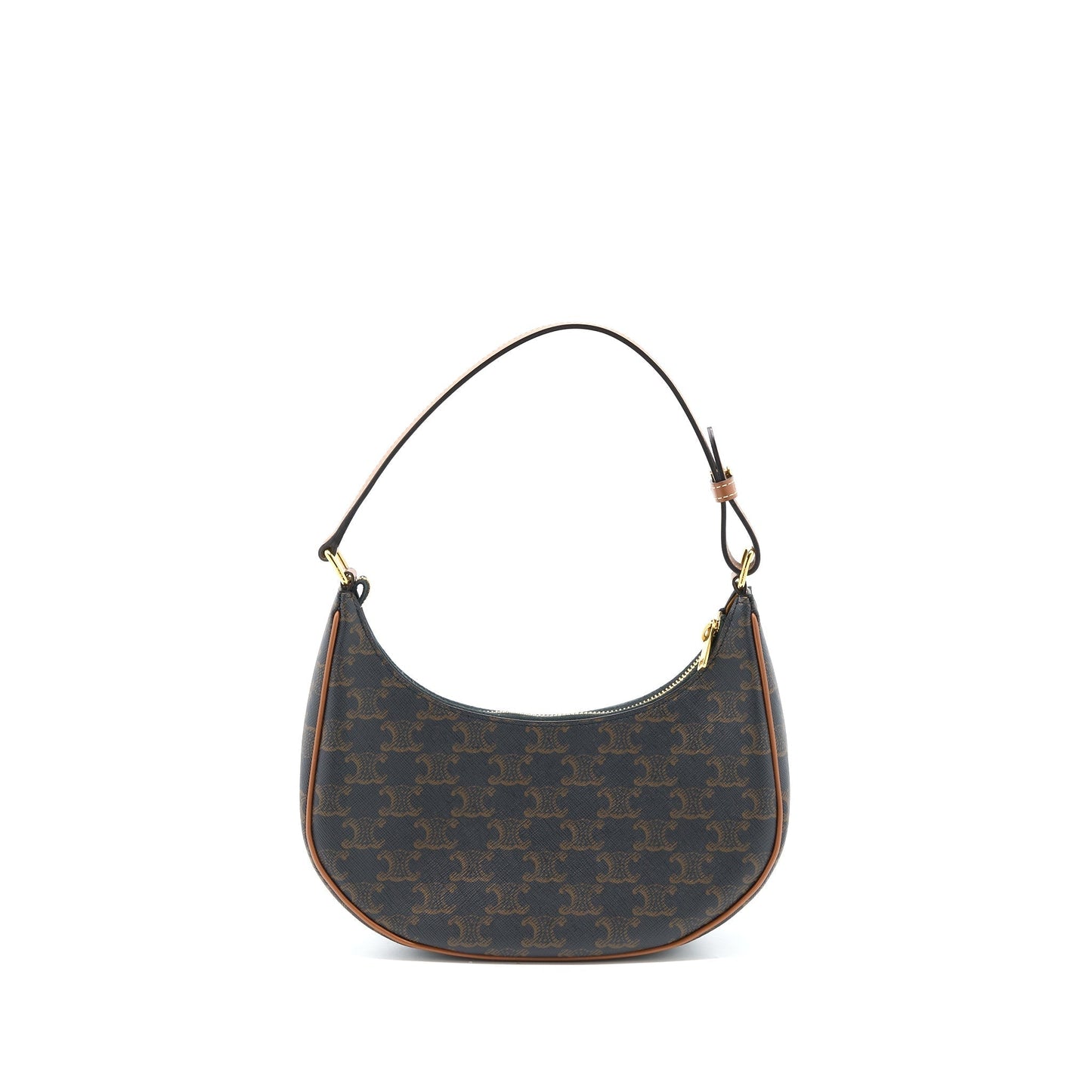 Celine Ava Purse In Triomphe Calfskin Handbag Canvas Tan Travel Bag