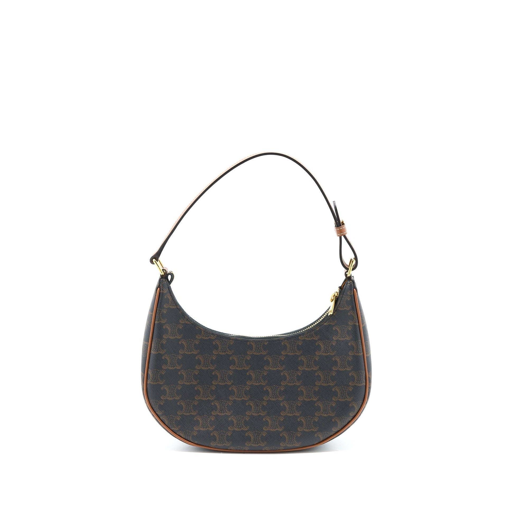 Celine Ava Purse In Triomphe Calfskin Handbag Canvas Tan Travel Bag