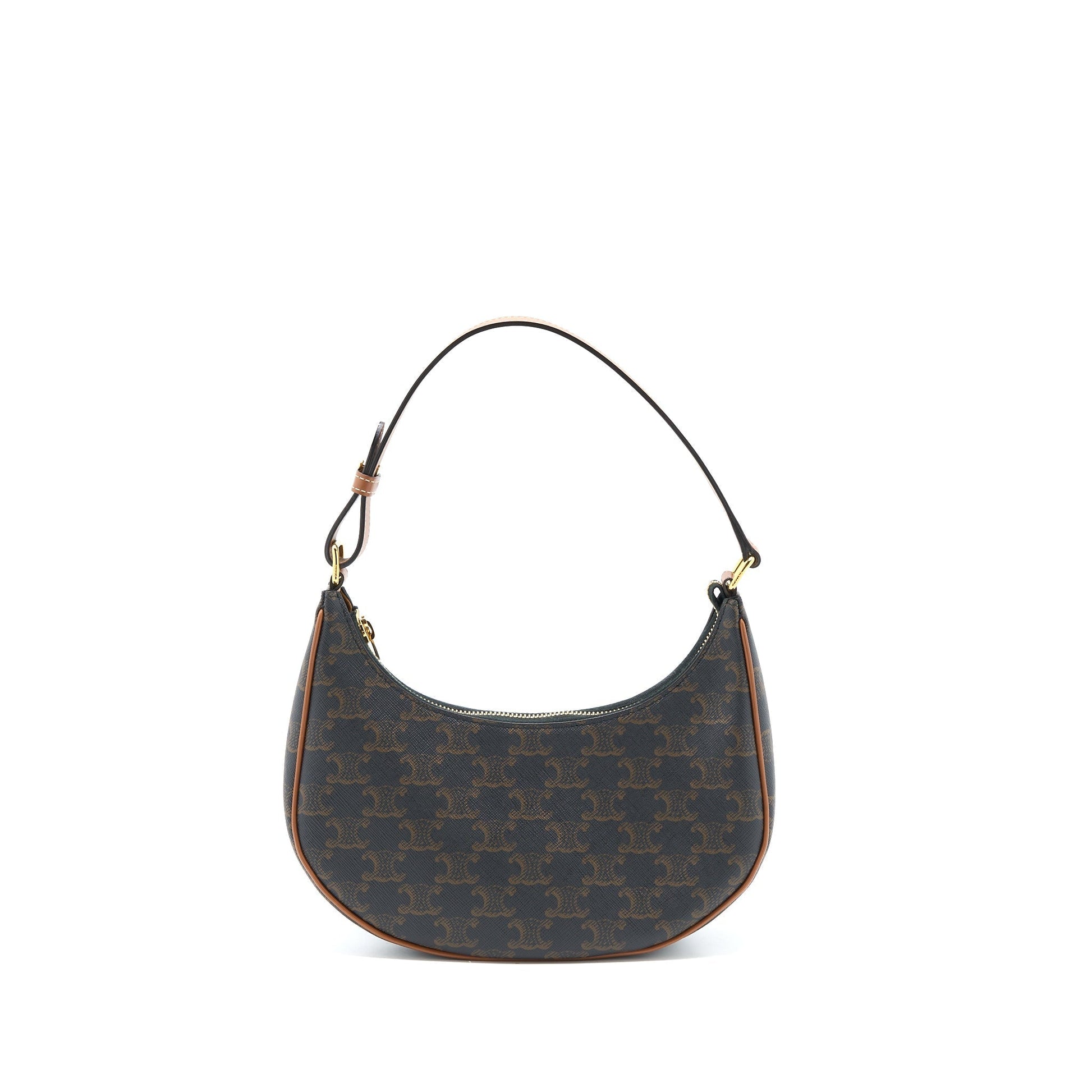 Celine Ava Purse In Triomphe Calfskin Handbag Canvas Tan Travel Bag