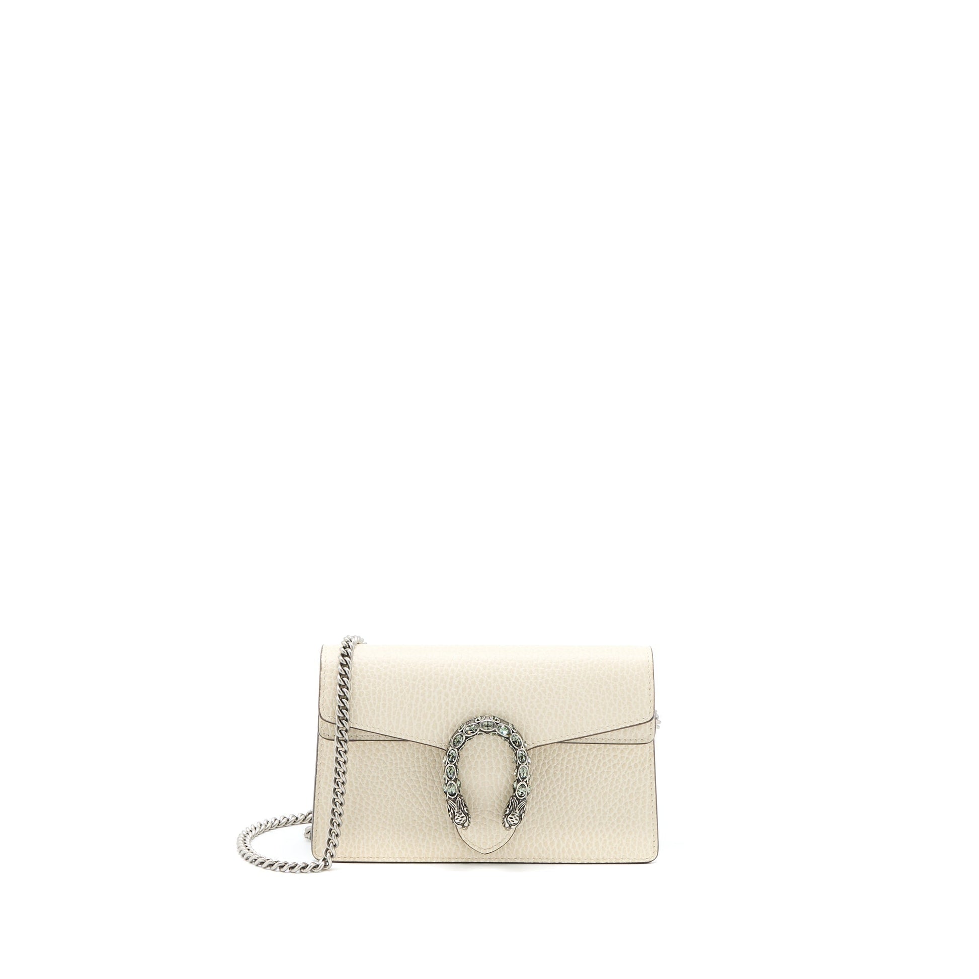 Gucci Super Dionysus Calfskin Ruthenium Hardware Handbag White Mini Travel Bag