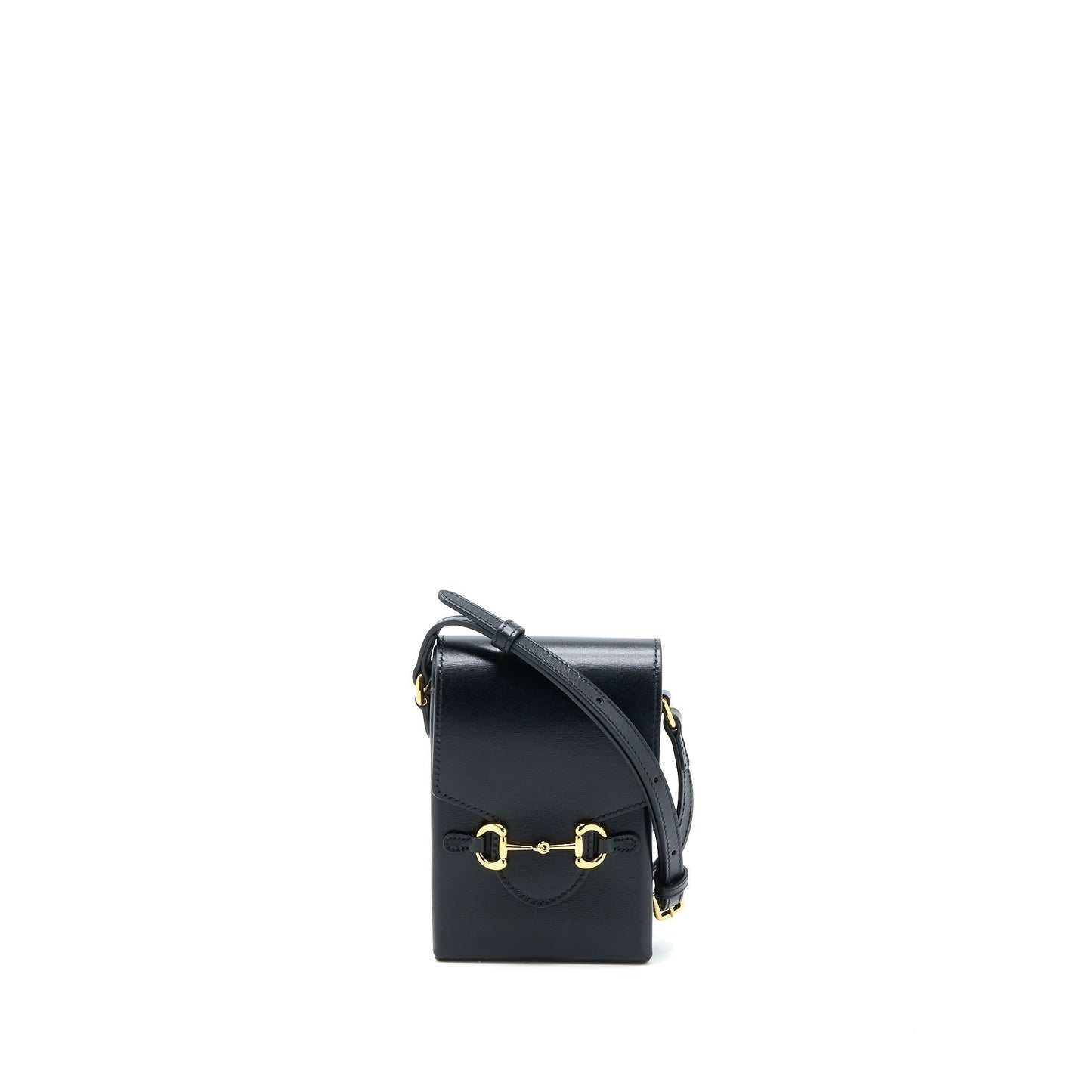 Gucci Horsebit Bag Calfskin Black Mini Travel Bag