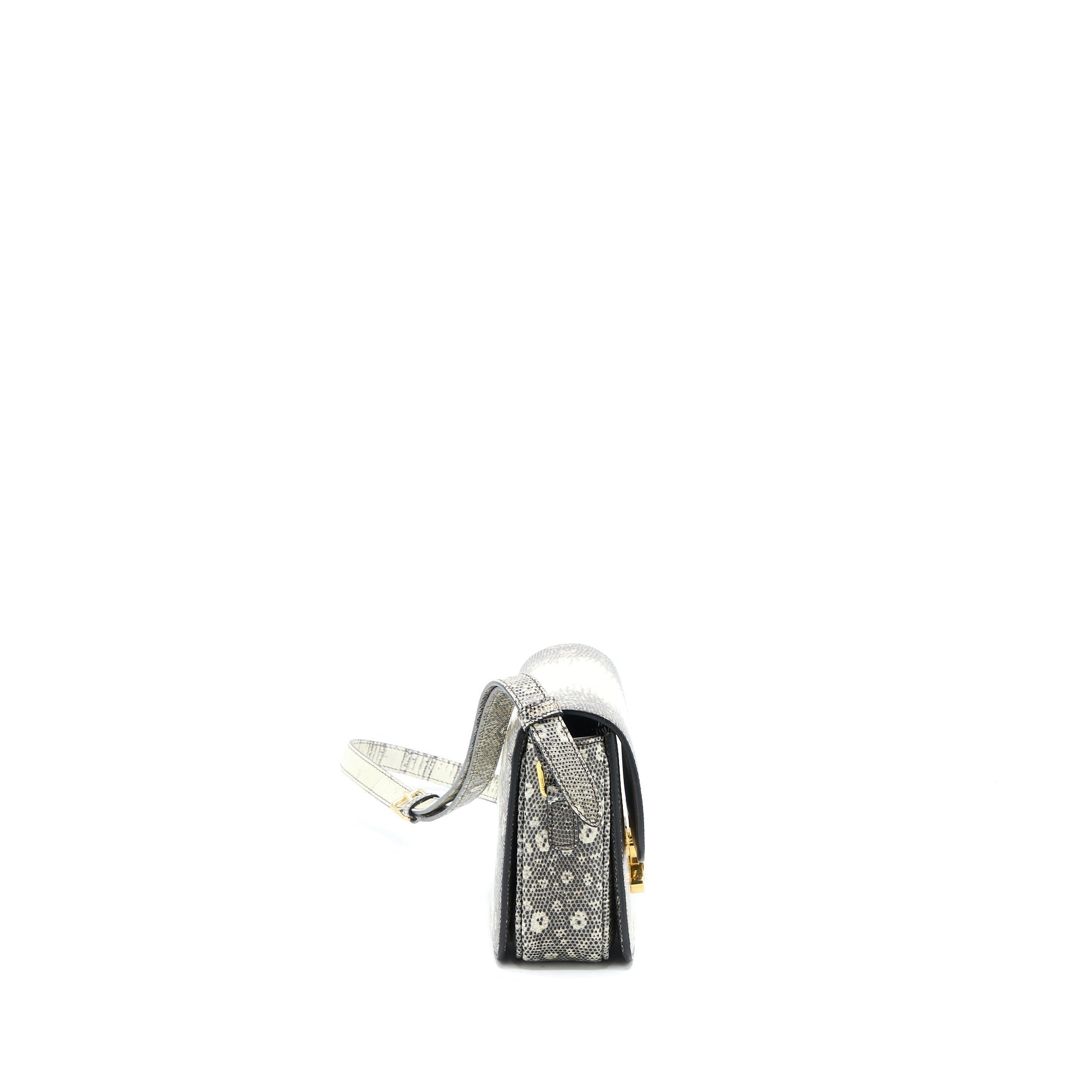 Celine Teen Triomphe In Lizard Natural Handbag Travel Bag