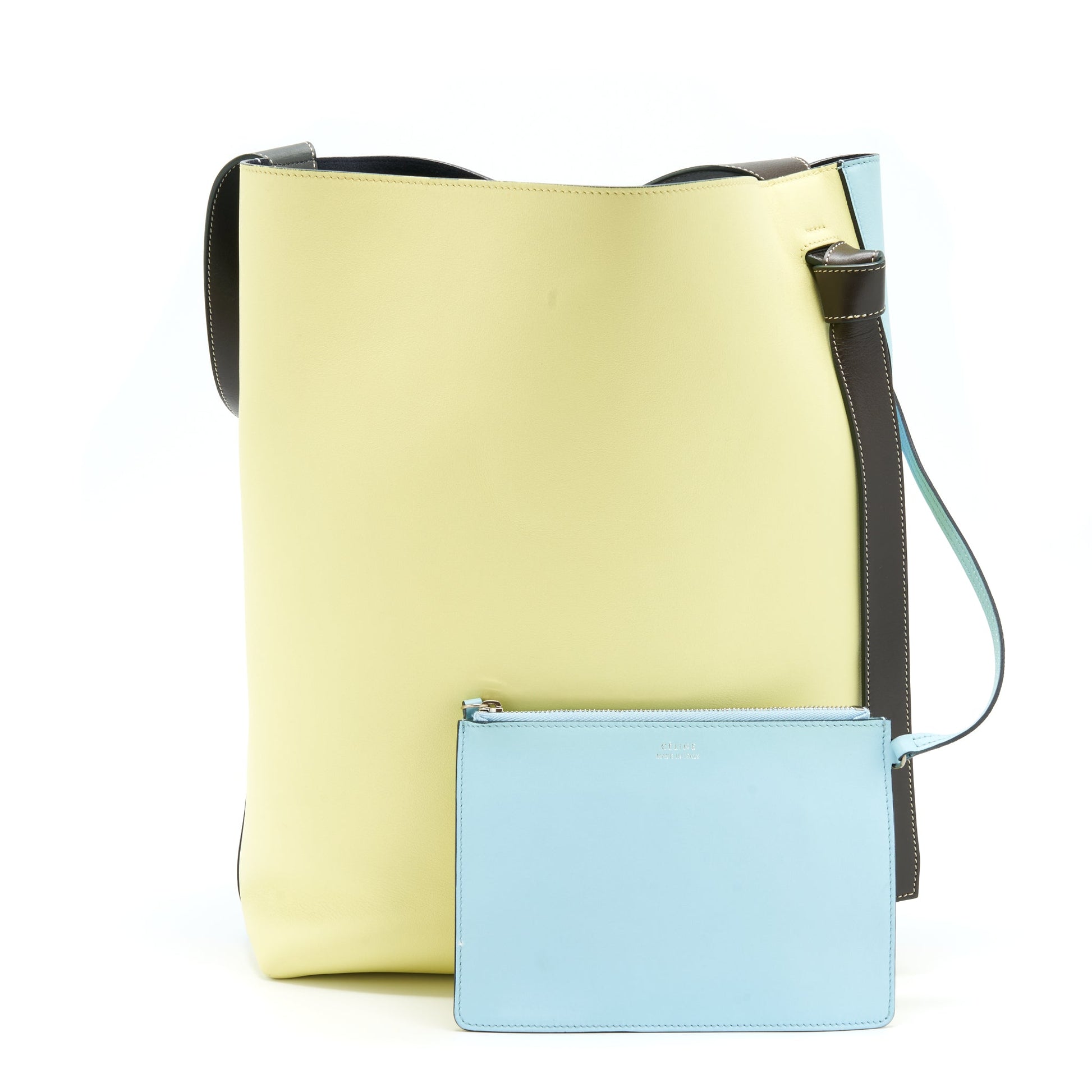 Celine Twisted Cabas Tote Pool Bergamote Handbag Small Tote Bag