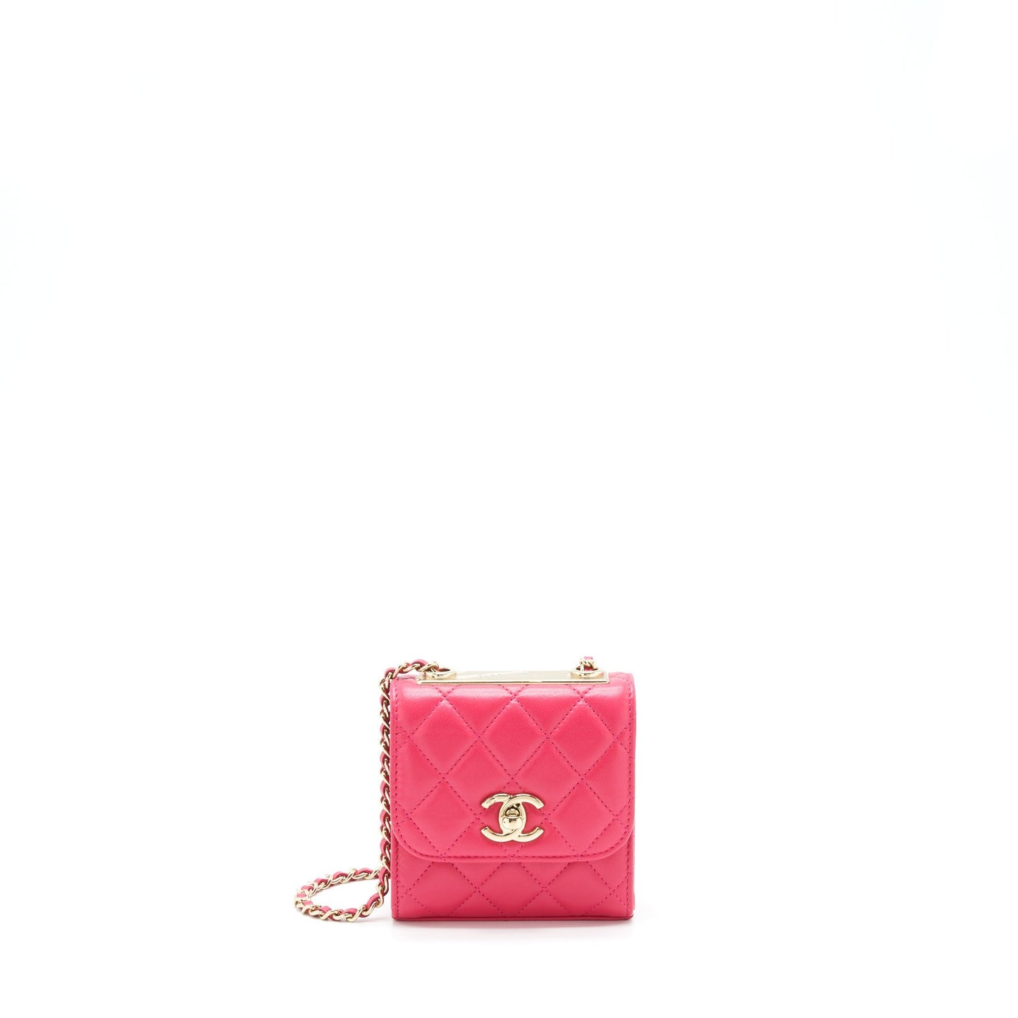 Chanel Trendy CC On Lambskin LGHW Pink Wallet Case