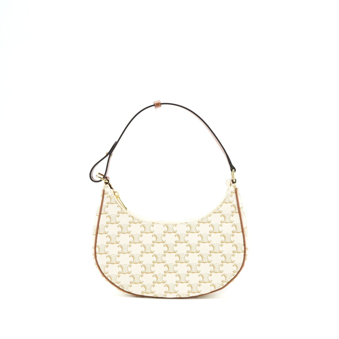 Celine Ava Purse In Triomphe Calfskin Handbag Canvas White Travel Bag