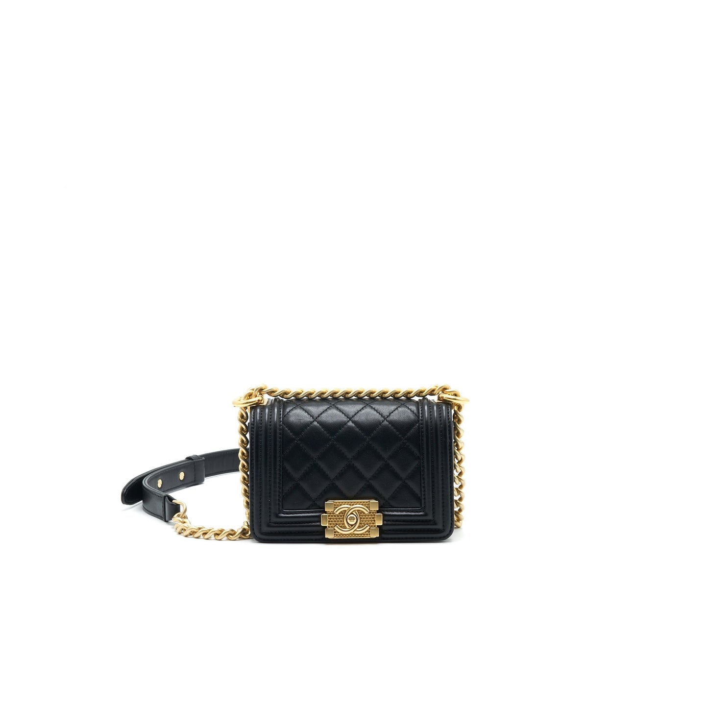 Chanel Boy Extra Lambskin GHW Black Mini Bag